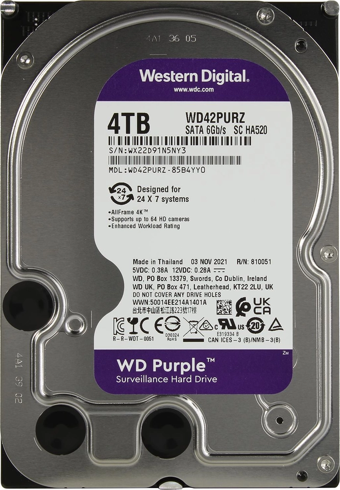 Hard Disk - Western Digital Purple Series 4GB